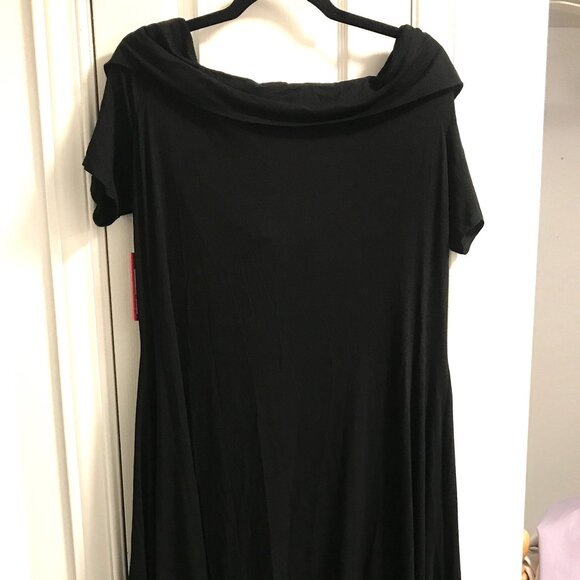 NWT Vince Camuto Black Off the Shoulder Fit & Flare Dress MSRP $190 Size 1X - Picture 7 of 8
